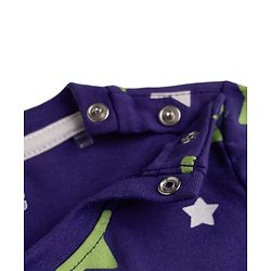 Babyhug 100% Cotton Knit Full Sleeves Co-Ords T-Shirt & Pyjama NIght Suit with Star Print - Purple