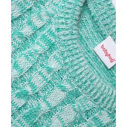 Babyhug Knit Full Sleeves Solid Sweater Set - Blue