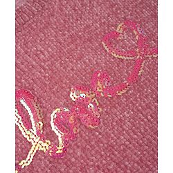 Babyhug Knit Full Sleeves Sweater Set With Love Sequins - Pink