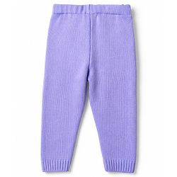 Babyhug Knit Striped Sweater Set - Lavender