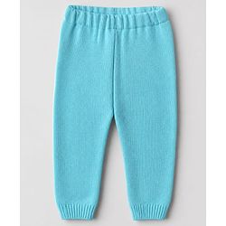 Babyhug Knit Full Sleeves Sweater Set With Striped Design - Blue
