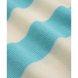 Babyhug Knit Full Sleeves Sweater Set With Striped Design - Blue