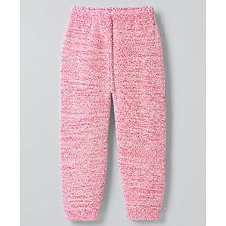 Babyhug Knit Sweater Sets with Full Sleeves and Bow Applique in Coral for 12-18 Months