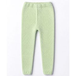 Babyhug Knit Full Sleeves Sweater Set with Cable Knit Design - Light Green