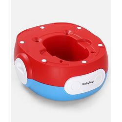 Babyhug 3-in-1 Potty Chair and Toilet Training Seat - Blue & Red| Step Stool| Toilet Seat| Removable Potty Pot| Anti-Slip Pads| Supportive Handles| Splash Guard| Suitable for 1-5 Years Boys & Girls