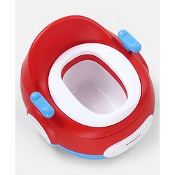 Babyhug 3-in-1 Potty Chair and Toilet Training Seat - Blue & Red| Step Stool| Toilet Seat| Removable Potty Pot| Anti-Slip Pads| Supportive Handles| Splash Guard| Suitable for 1-5 Years Boys & Girls