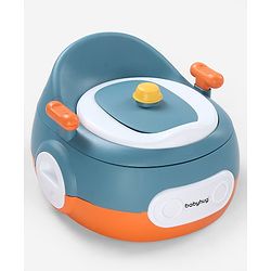 Babyhug 3-in-1 Potty Chair and Toilet Training Seat - Blue & Red| Step Stool| Toilet Seat| Removable Potty Pot| Anti-Slip Pads| Supportive Handles| Splash Guard| Suitable for 1-5 Years Boys & Girls