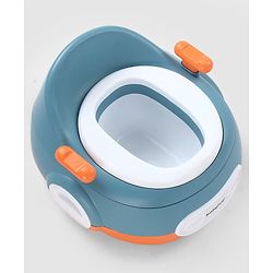 Babyhug 3-in-1 Potty Chair and Toilet Training Seat - Blue & Red| Step Stool| Toilet Seat| Removable Potty Pot| Anti-Slip Pads| Supportive Handles| Splash Guard| Suitable for 1-5 Years Boys & Girls