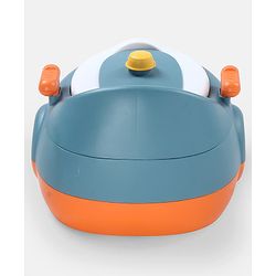 Babyhug 3-in-1 Potty Chair and Toilet Training Seat - Blue & Red| Step Stool| Toilet Seat| Removable Potty Pot| Anti-Slip Pads| Supportive Handles| Splash Guard| Suitable for 1-5 Years Boys & Girls