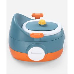 Babyhug 3-in-1 Potty Chair and Toilet Training Seat - Blue & Red| Step Stool| Toilet Seat| Removable Potty Pot| Anti-Slip Pads| Supportive Handles| Splash Guard| Suitable for 1-5 Years Boys & Girls