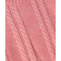 Babyhug Knit Full Sleeves Winter Wear Romper - Pink