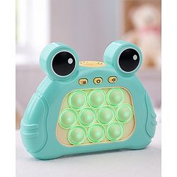Babyhug Fast Push Pop Light-Up Game - Sea Green| Fidget Toy for Kids & Adults| 4 Modes: Pass Through, Memory, Scoring & Multiplayer| Push Buttons with Light & Music| BIS Certified| Screen-Free Play