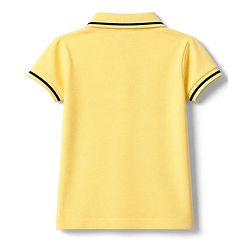 Babyhug Cotton Blend Knit Half Sleeves Polo T-Shirt with Tennis Rackets and Love & League Text Embroidery - Lemon Yellow