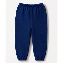 Babyhug Knit Full Sleeves Striped Sweater Set - Blue
