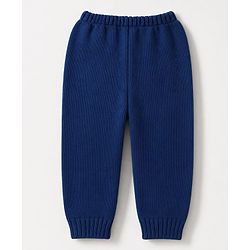 Babyhug Knit Full Sleeves Striped Sweater Set - Blue