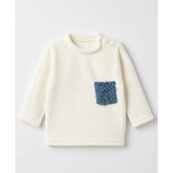 Babyhug Velour Knit Full Sleeves T-Shirt & Pajama Winter Night Suit - White & Blue