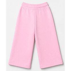 Babyhug 100% Cotton Terry Knit Full Sleeves Top & Pant Set With Floral Embroidery & Text Print - Pink