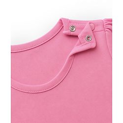 Babyhug 100% Cotton Knit Full Sleeves T-Shirts with Floral Print and Bee Embroidery Pack of 3 in Light Pink, White & Dark Pink