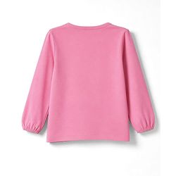 Babyhug 100% Cotton Knit Full Sleeves T-Shirts with Floral Print and Bee Embroidery Pack of 3 in Light Pink, White & Dark Pink