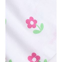 Babyhug Cotton Interlock Knit Full Sleeves Co-ord T-Shirt & Pajama Night Suit with Floral Print - White