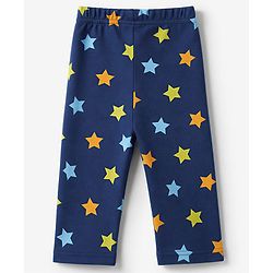 Babyhug 100% Cotton Interlock Knit Full Sleeves Co-Ords T-Shirt & Pyjama Night Suit with Star Print - Navy Blue