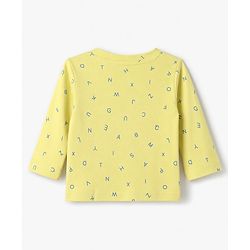 Babyhug 100% Cotton Interlock Knit Full Sleeves Co-Ords T-Shirt & Pyjama Night Suit with Alphabet Print -Oilve Green