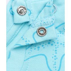 Babyhug Cotton Interlock Knit Full Sleeves Co-Ord T-Shirt And Pyjama Night Suit With Star Print - Blue
