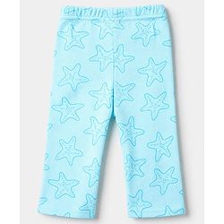 Babyhug Cotton Interlock Knit Full Sleeves Co-Ord T-Shirt And Pyjama Night Suit With Star Print - Blue