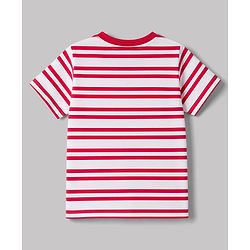 Babyhug 100% Cotton Knit Half Sleeves T-Shirts with Striped & Boat Print Pack of 3 - Red White & Blue