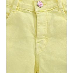 Babyhug Cotton Shorts With Adjustable Elasticated Waist - Yellow - 2-3YRS Yellow