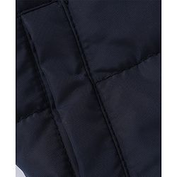 Babyhug Woven Hooded Padded Quilted Winter Hoodie with Sleeveless and Cut & Sew - Navy Blue