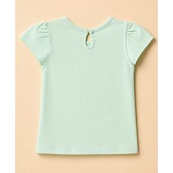 Babyhug 100% Cotton Knit Half Sleeves T-Shirt with Ocean Parade Text Print - Light Green