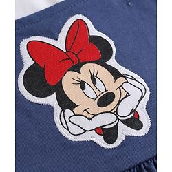 Babyhug Disney 100% Cotton Single Jersey Knit Frock and T-Shirt with Full Sleeves and Minnie Mouse Print in Navy Blue
