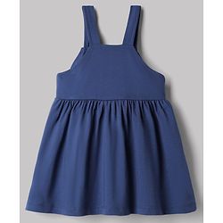 Babyhug Disney 100% Cotton Single Jersey Knit Frock and T-Shirt with Full Sleeves and Minnie Mouse Print in Navy Blue