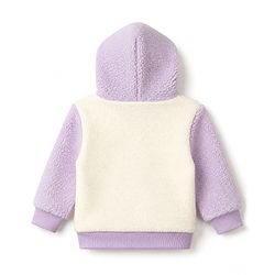 Babyhug Fur Woven Full Sleeves Winter Hooded Sweatshirt And Pant With Rabbit Embroidery - Lavender