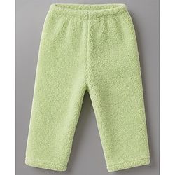 Babyhug Fur Woven Full Sleeves Winter Sweatshirt And Pant With Dino Patch - Green