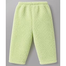 Babyhug Fur Woven Full Sleeves Winter Sweatshirt And Pant With Dino Patch - Green