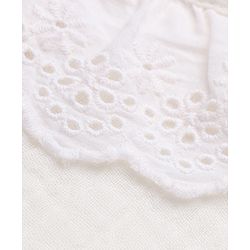 Babyhug 100% Cotton Interlock Knit Full Sleeves Onesies With Hair Band - White