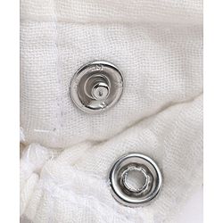 Babyhug 100% Cotton Interlock Knit Full Sleeves Onesies With Hair Band - White