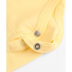 Babyhug 100% Cotton Interlock Knit Onesie with Full Sleeves and Rabbit Applique in Yellow