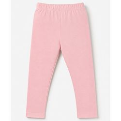 Babyhug Cotton Lycra Knit Full Length Leggings With Floral & Polka Dots Print Pack of 3 - Pink, White & Red
