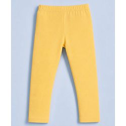 Babyhug Cotton Lycra Knit Full Length Leggings With Floral & Fruit Print Pack of 3 - Yellow, White & Red
