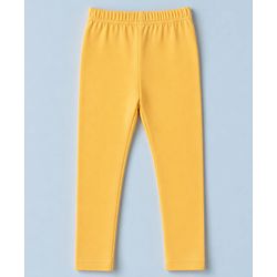 Babyhug Cotton Lycra Knit Full Length Leggings With Floral & Fruit Print Pack of 3 - Yellow, White & Red