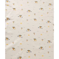 Babyhug Cotton Knit Hooded Towel & Wrapper L 78 x B 75 cm - Offwhite