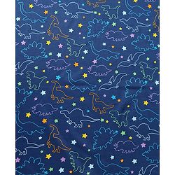 Babyhug Cotton Knit Hooded Towel & Wrapper L 76 x B 74 cm - Blue