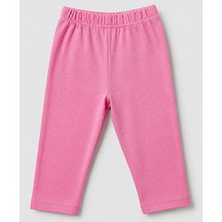 Babyhug Cotton Lycra Full Length Leggings With Polka Dot & Floral Print Pack of 3 - Pink