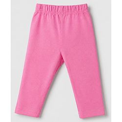 Babyhug Cotton Lycra Full Length Leggings With Polka Dot & Floral Print Pack of 3 - Pink