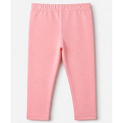 Babyhug Cotton Elastane Knit Full Length Slim Fit Leggings With Floral & Polka Dot Print Pack of 3 in Pink Red