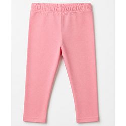 Babyhug Cotton Elastane Knit Full Length Slim Fit Leggings With Floral & Polka Dot Print Pack of 3 in Pink Red