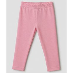 Babyhug Cotton Knit Full Length Leggings with Floral Print Pack of 3 in Pink Green White
